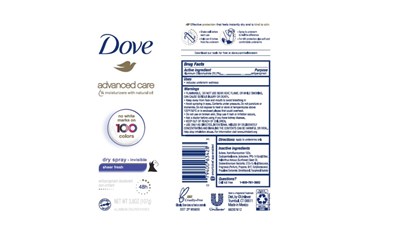 Dove Sheer Fresh AP AE - Dove Sheer Fresh AP AE